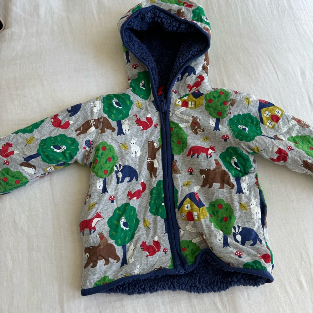 Boden fuzzy cozy lined hooded zip up